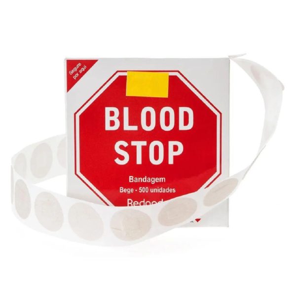 blood stop bandagem redonda bege
