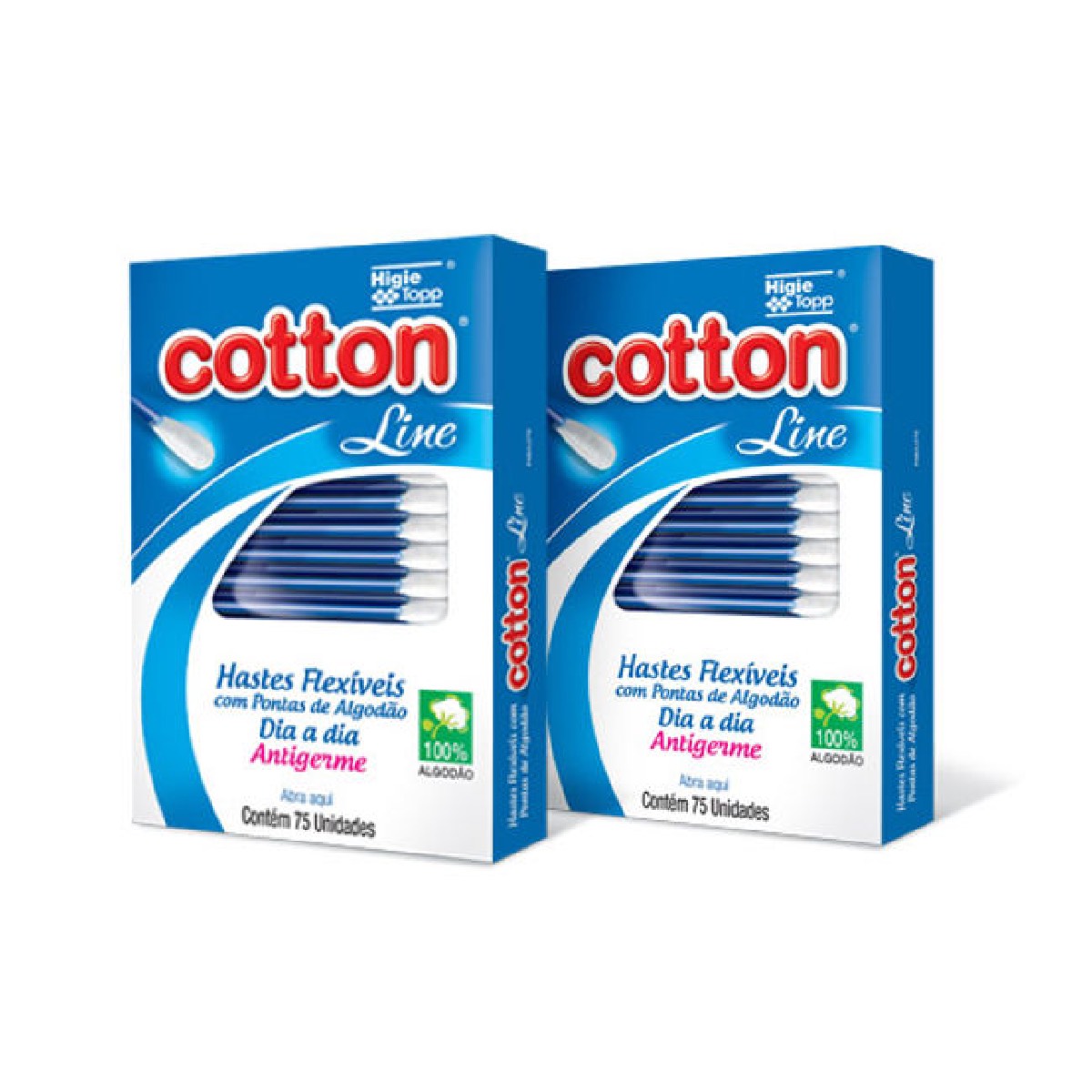Cotonete (Hastes Flexíveis) c/ 75 unidades Cotton Line - JNS Produtos  Médicos