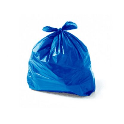 saco de lixo domestico azul